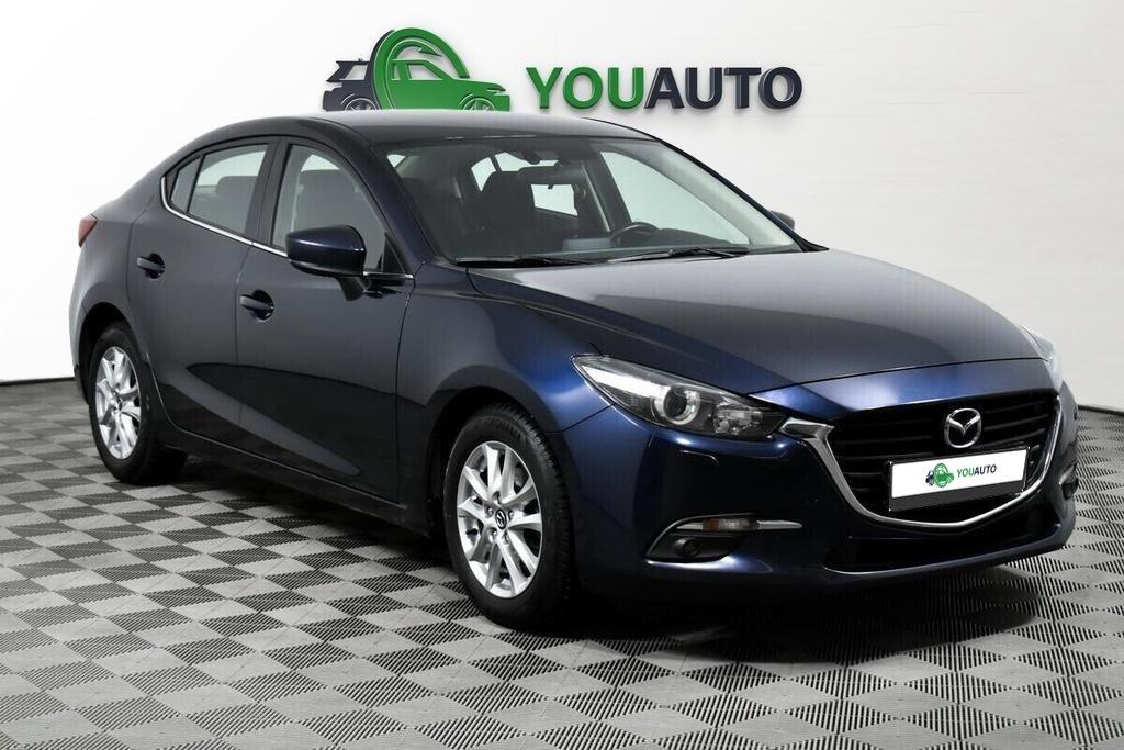 Mazda 3 2018, синий