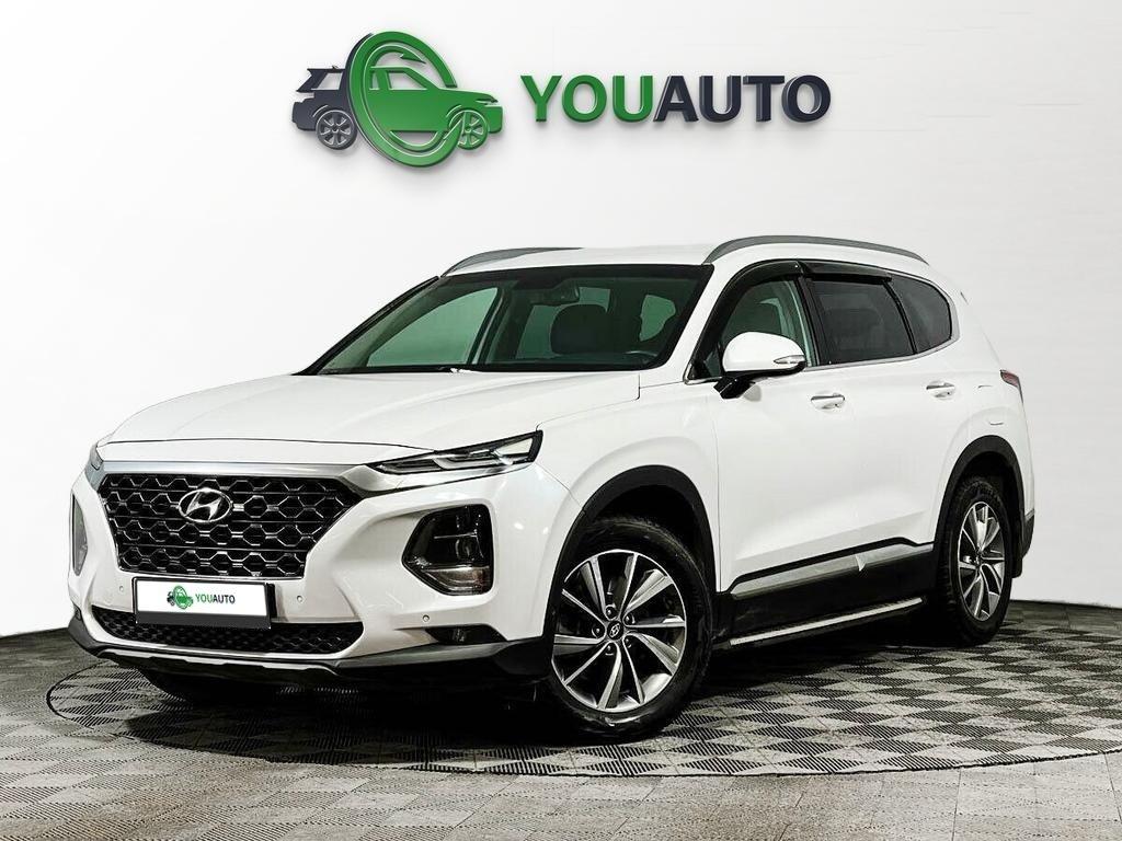 Hyundai Santa Fe 2018, белый