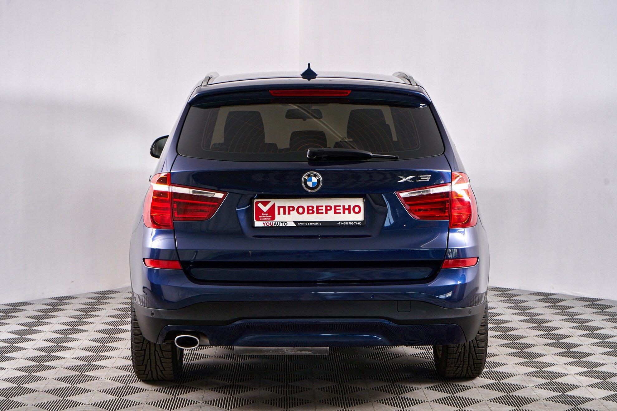 BMW X3 2016, синий