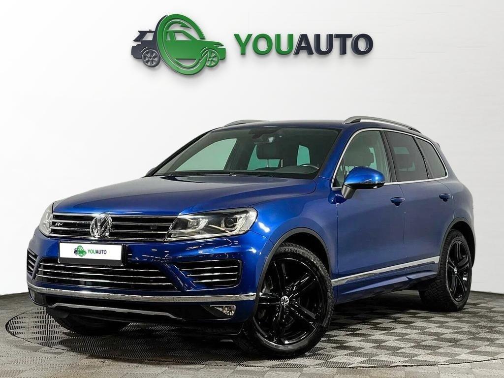 Volkswagen Touareg 2018, синий