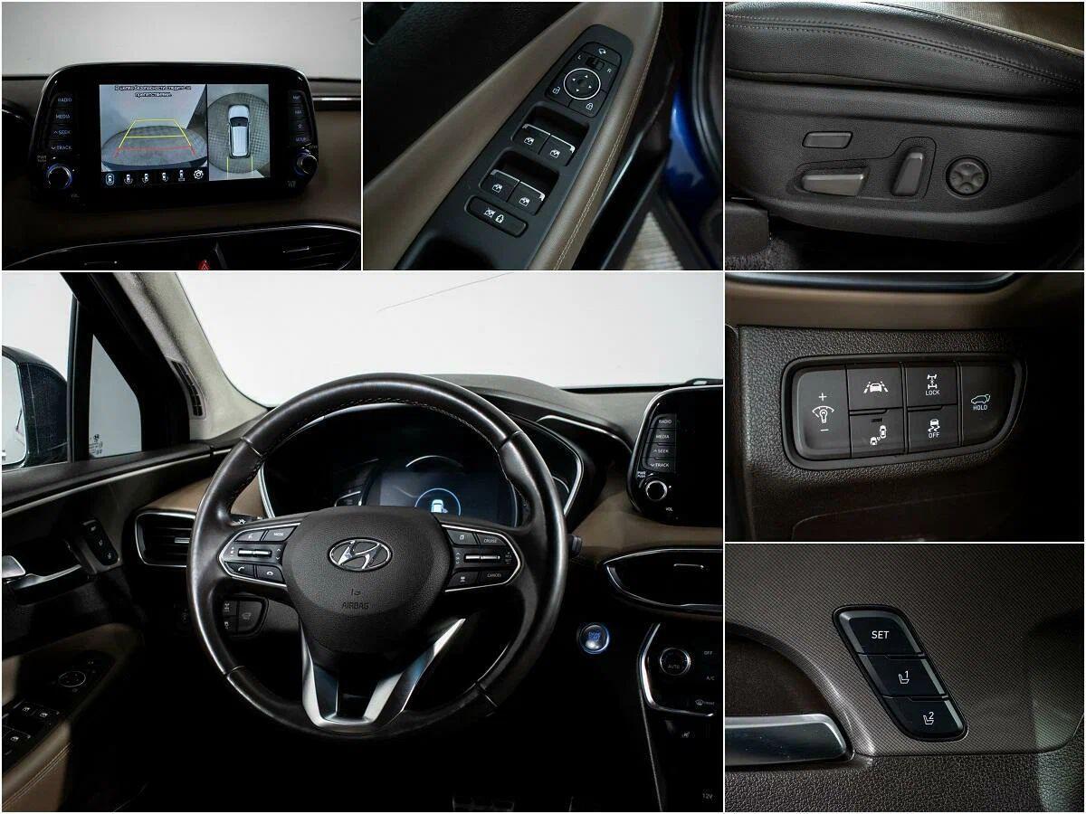 Hyundai Santa Fe 2018, синий