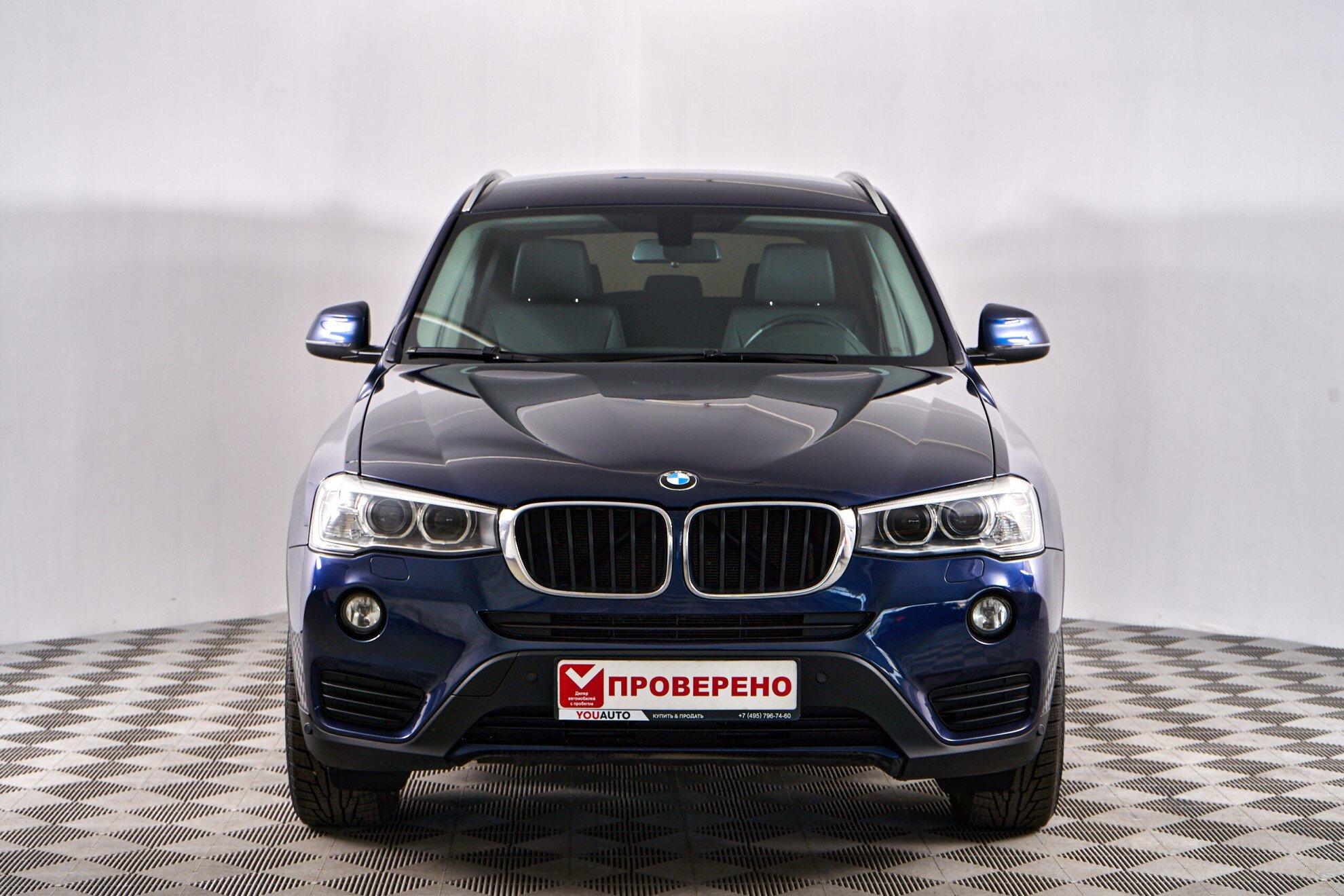 BMW X3 2016, синий
