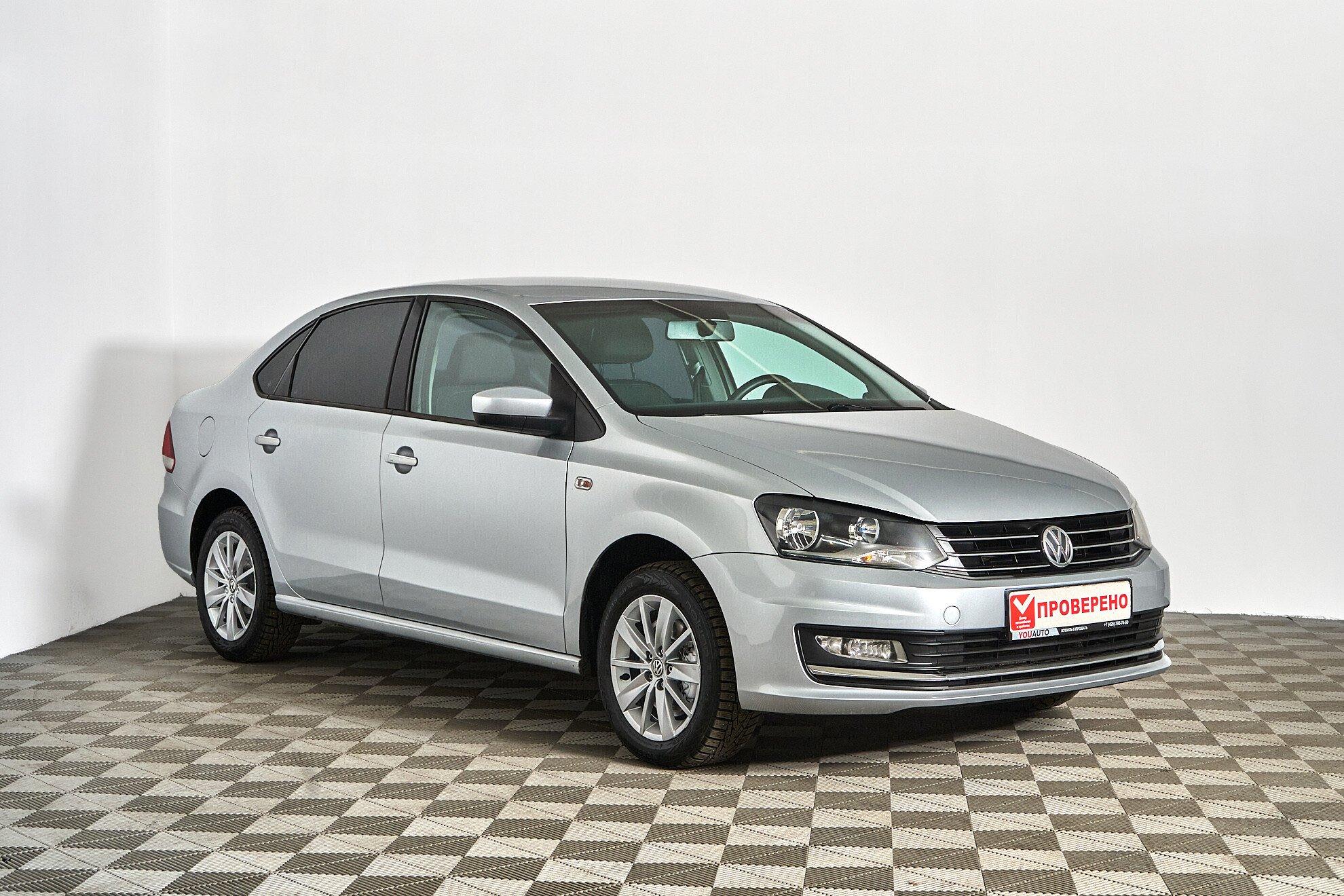 Volkswagen Polo 2019, серебряный