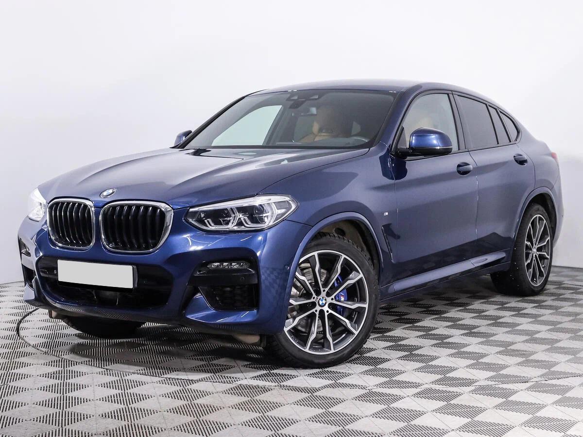 BMW X4 2021, синий