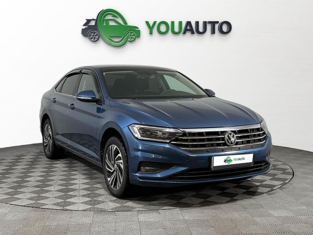 Volkswagen Jetta 2019, голубой