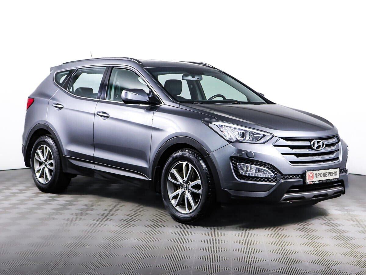 Hyundai Santa Fe 2015, серебряный