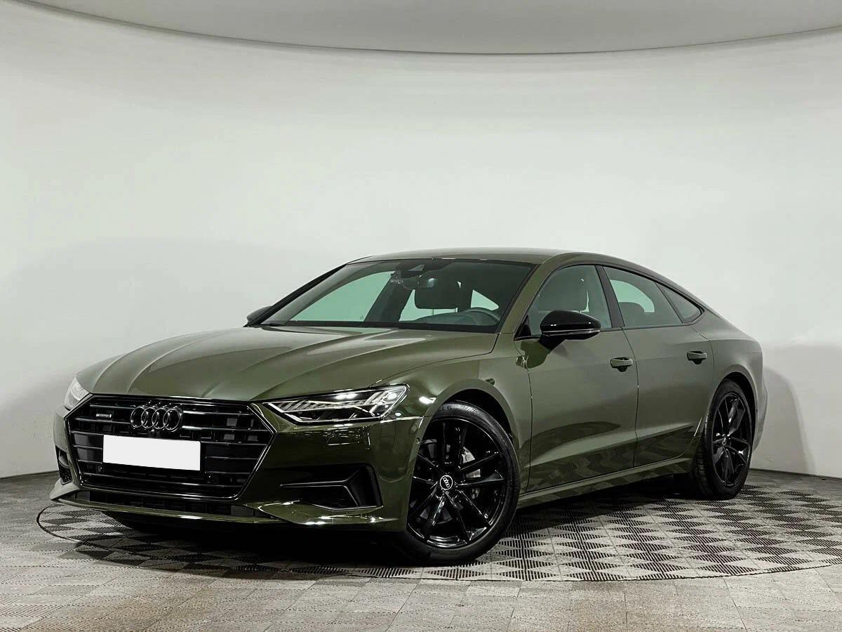 Audi A7 2020, зеленый