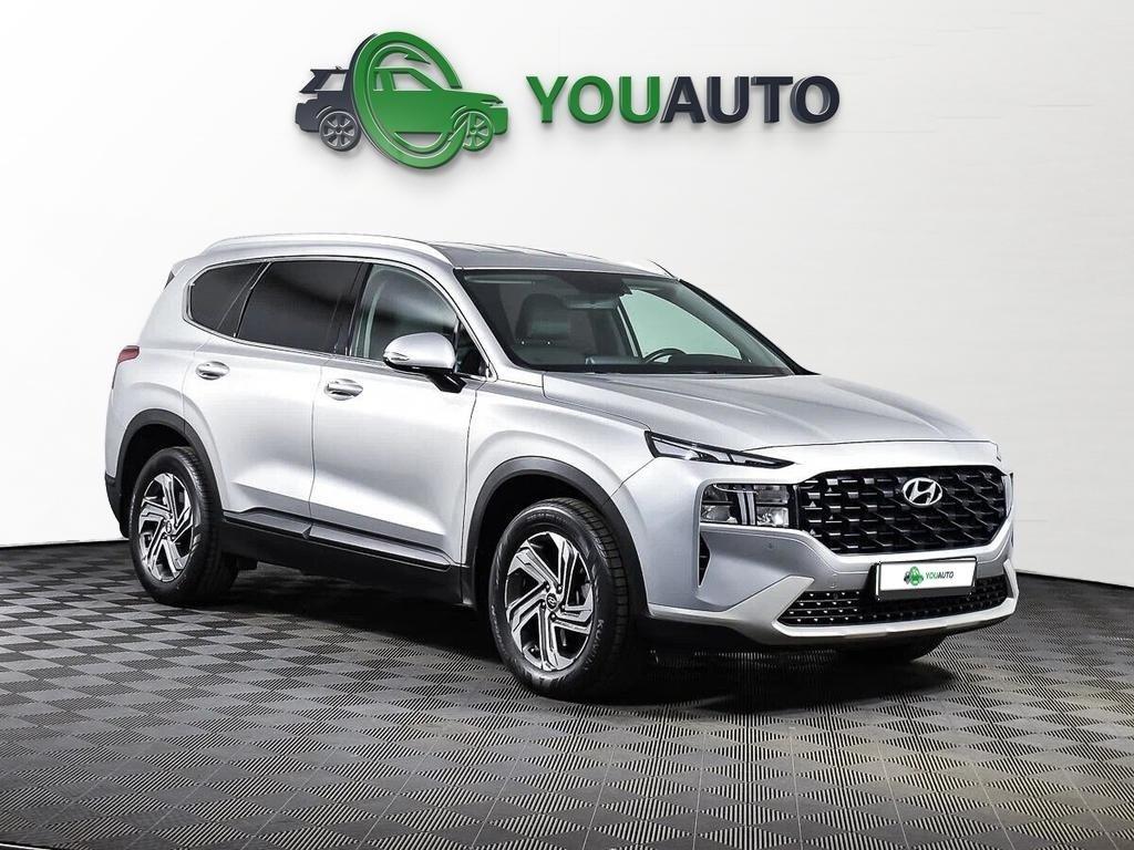 Hyundai Santa Fe 2020, серебряный