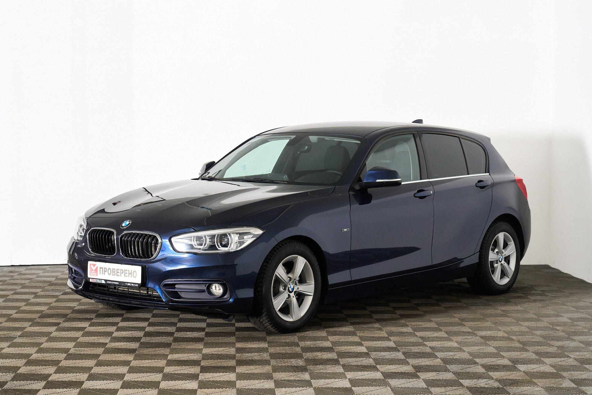 BMW 1 серии 2017, синий