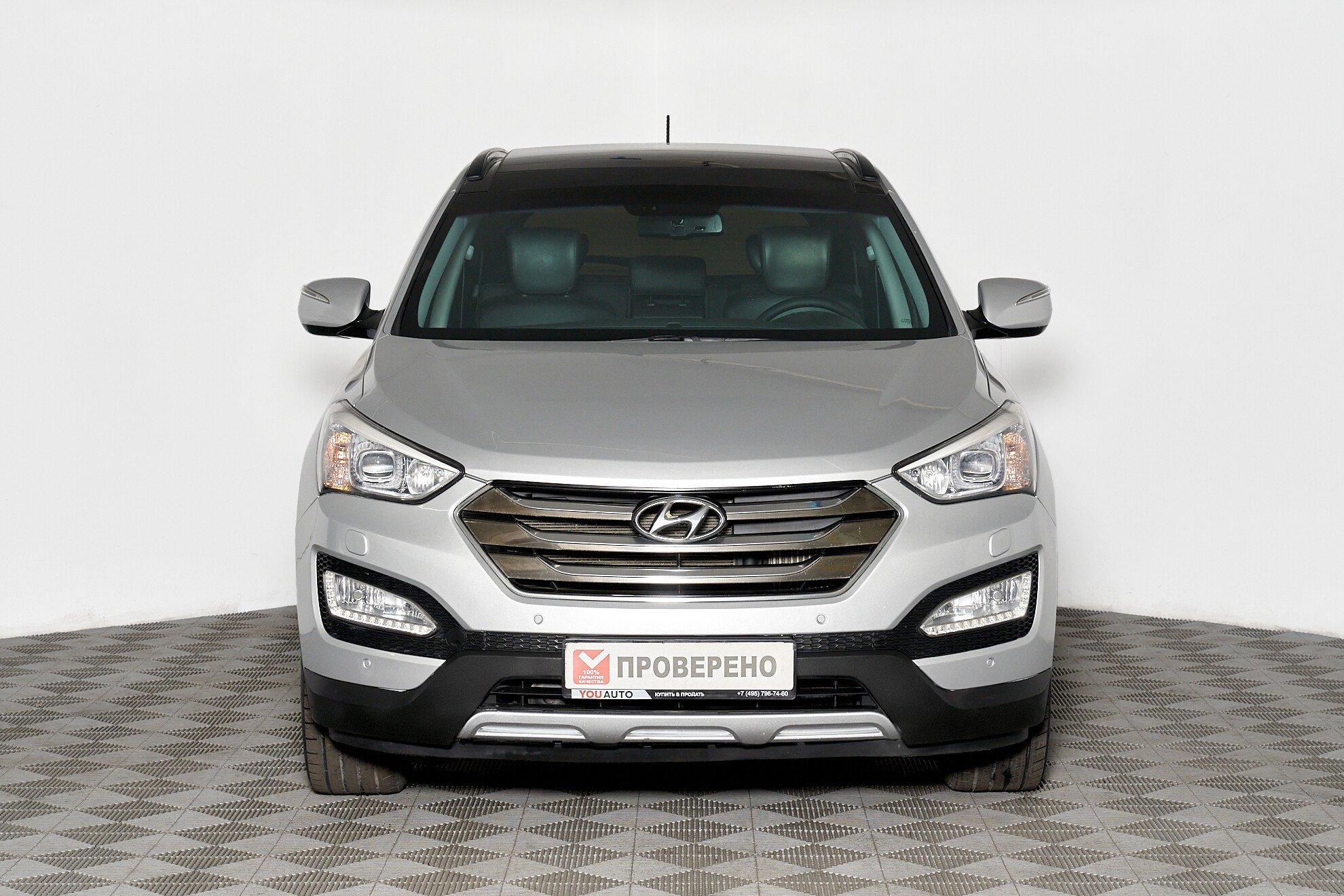 Hyundai Santa Fe 2014, серебряный