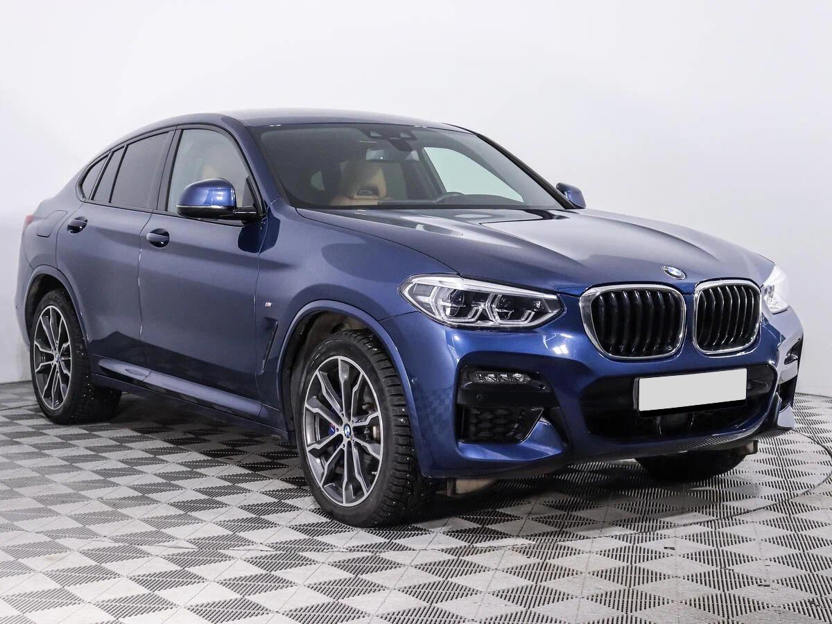 BMW X4 2021, синий
