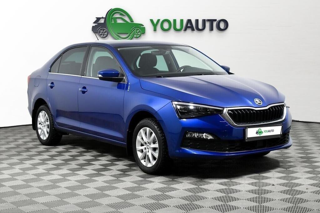 Skoda Rapid 2021, синий